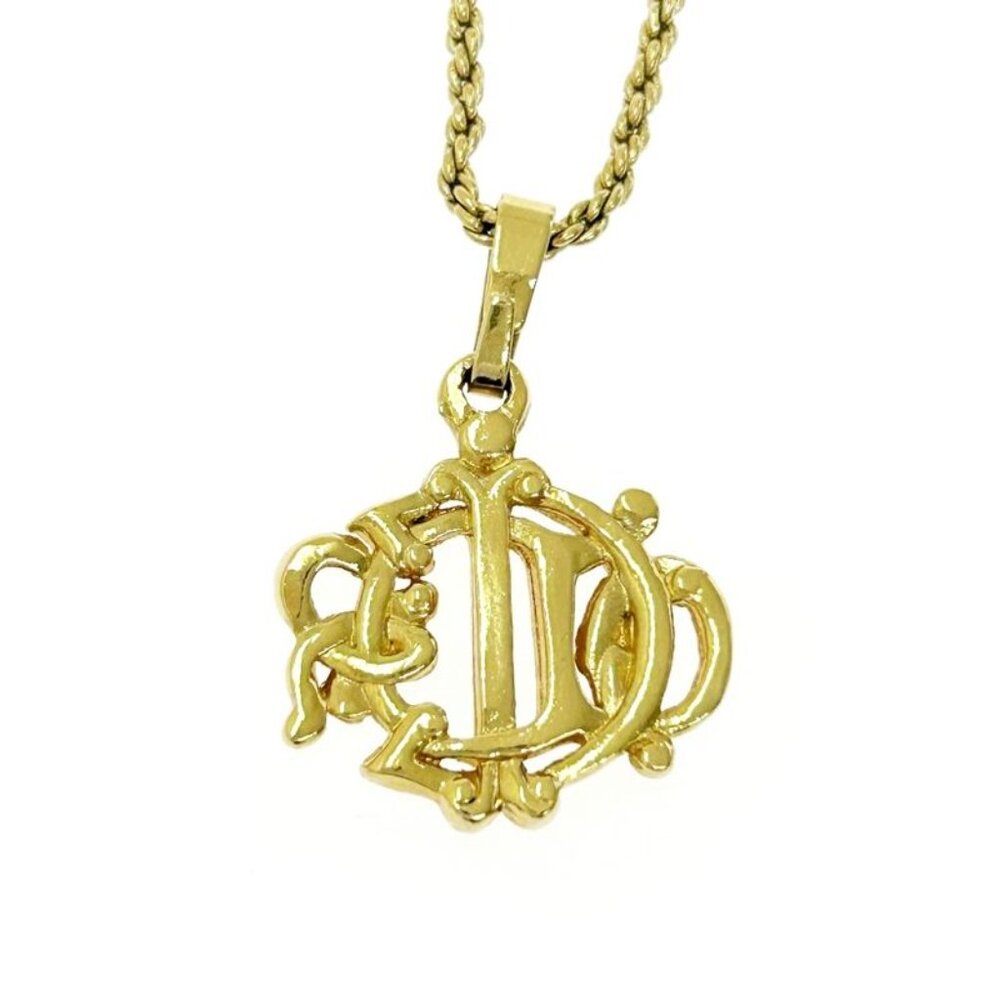 Christian Dior GP Emblem Logo Necklace Gold Necklace - Picture 2 of 6